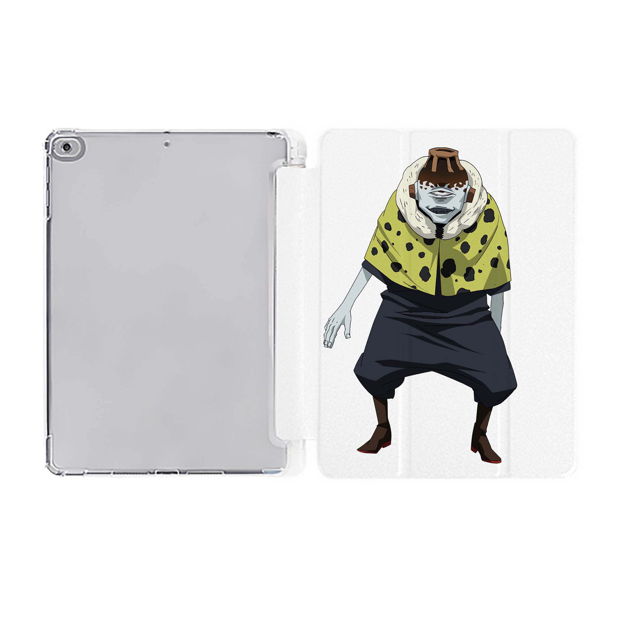 （画像用） 呪術廻戦 Jujutsu Kaisen IPad ケース ペン収納付き 三つ折りスタンド PUレザー×シリコン 対応機種9.5/10.5/10.9インチ